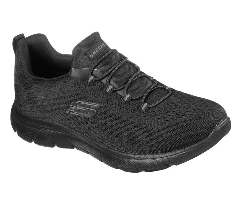 Skechers Dam Svarta Sneakers - Summits - Fast Attraction - Sverige (MABWC-1247)